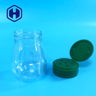 Kleine zoutpeper ronde PET lege plastic kruiden pot 100 ml Flip Top deksels 6 gaten