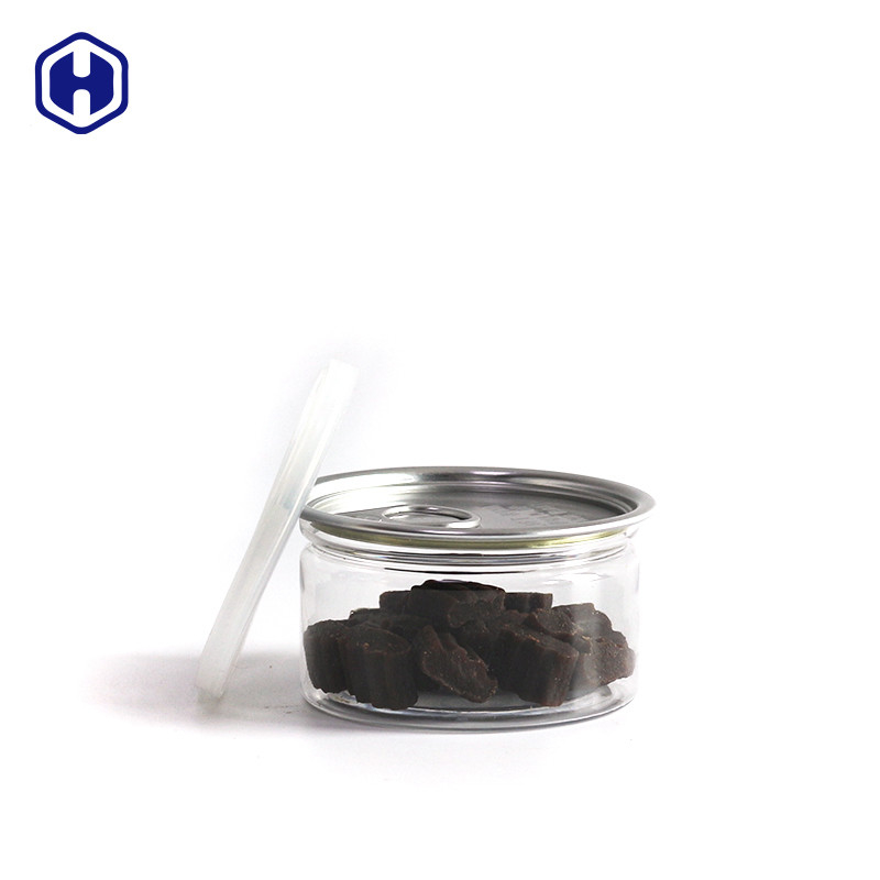 Luchtdicht lekbestendig doorzichtig Pet Easy Open Can Plastic / Pet Easy Open Can For Sauce