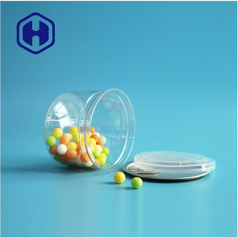 Bonbons Chocolade Snack 250ml 8oz Helder helder PET-blik voedselverpakking met gemakkelijk open einde