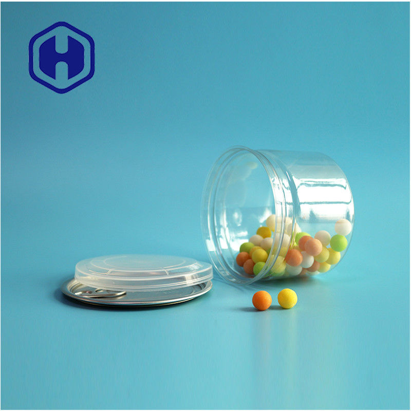 Bonbons Chocolade Snack 250ml 8oz Helder helder PET-blik voedselverpakking met gemakkelijk open einde