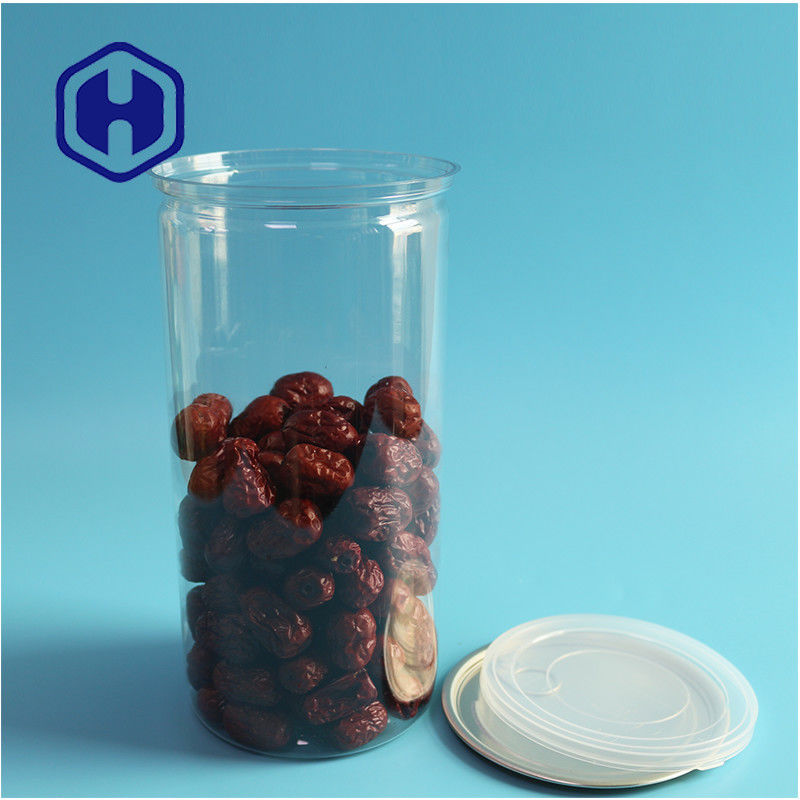 1400 ml Big Pop Corn Nuts Transparante Plastic Transparante PET blikjes met makkelijk open einde