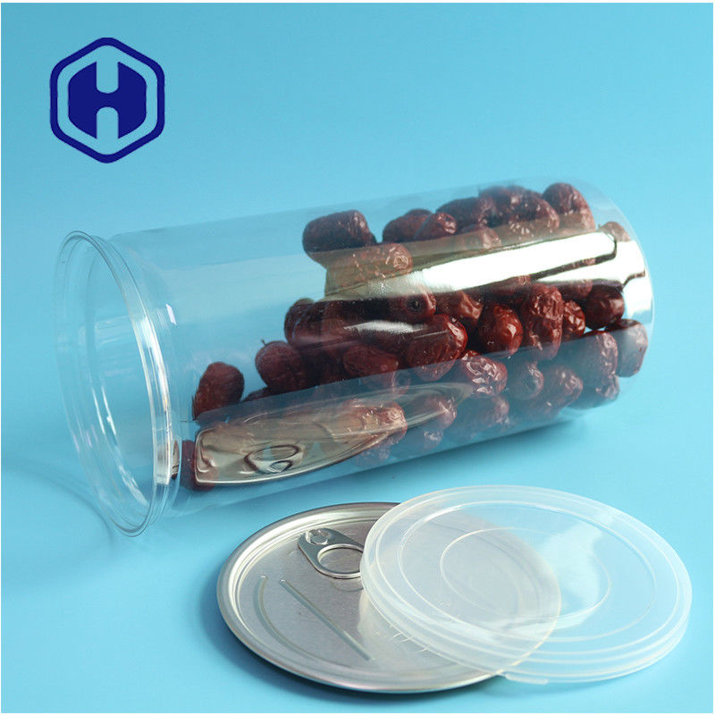 1400 ml Big Pop Corn Nuts Transparante Plastic Transparante PET blikjes met makkelijk open einde