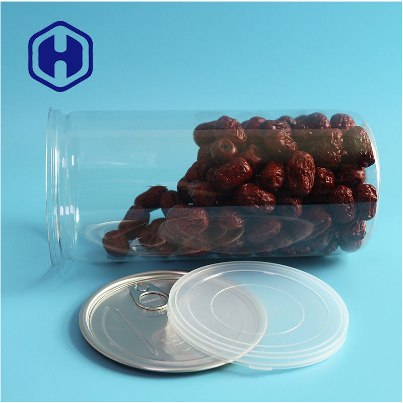 1400 ml Big Pop Corn Nuts Transparante Plastic Transparante PET blikjes met makkelijk open einde