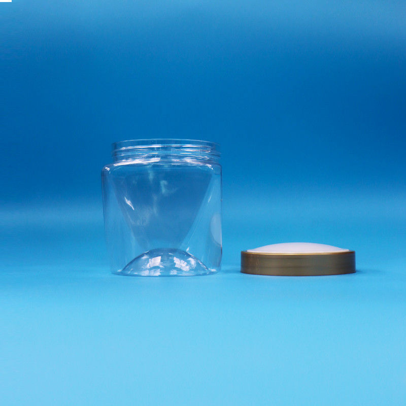 Grote mond Plastic PET Food Grade Transparent Baby Food Candy Jar Schroef Flat Lid
