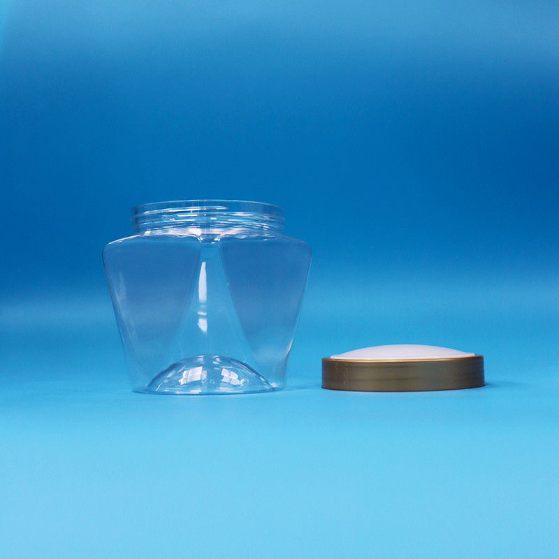 Grote mond Plastic PET Food Grade Transparent Baby Food Candy Jar Schroef Flat Lid