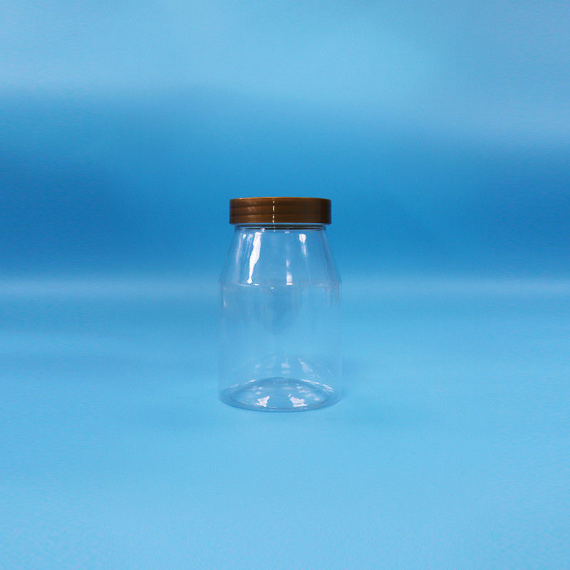 Duidelijke ronde wijdmondende koekjes snoepje baby voedsel laden PET plastic pot schroefdop
