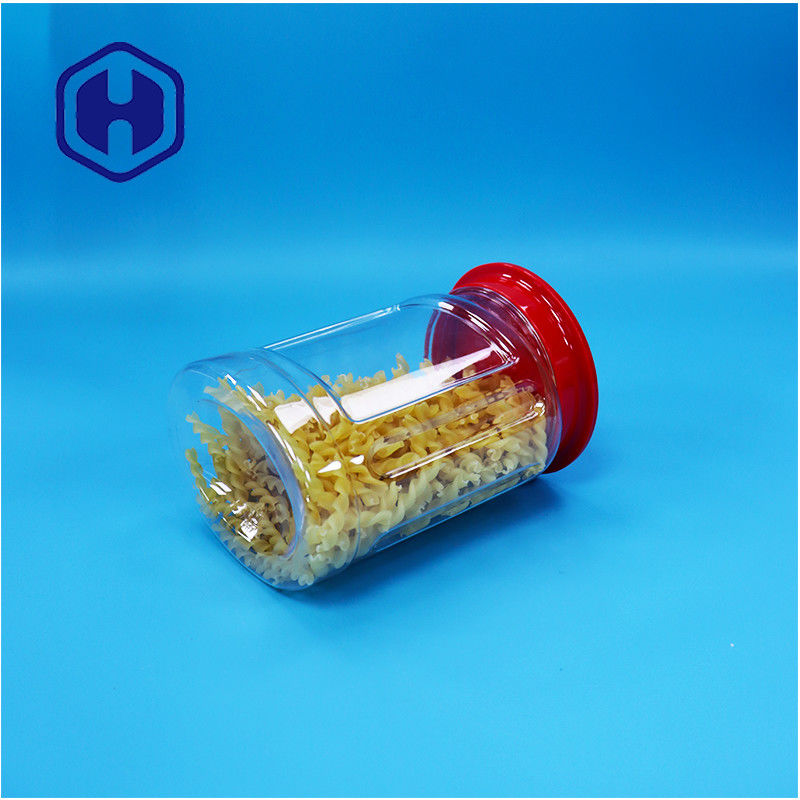 Ovale PET Plastic Nuts Bonbons Peper Koekjes Koekjes Gedroogd Voedsel Jar Schroef Top Deksel