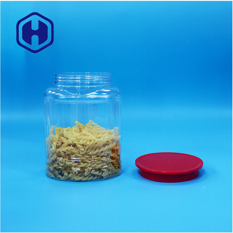 Ovale vorm helder Plastic noten snoep peper koekjes babyvoedsel Jar schroef deksel