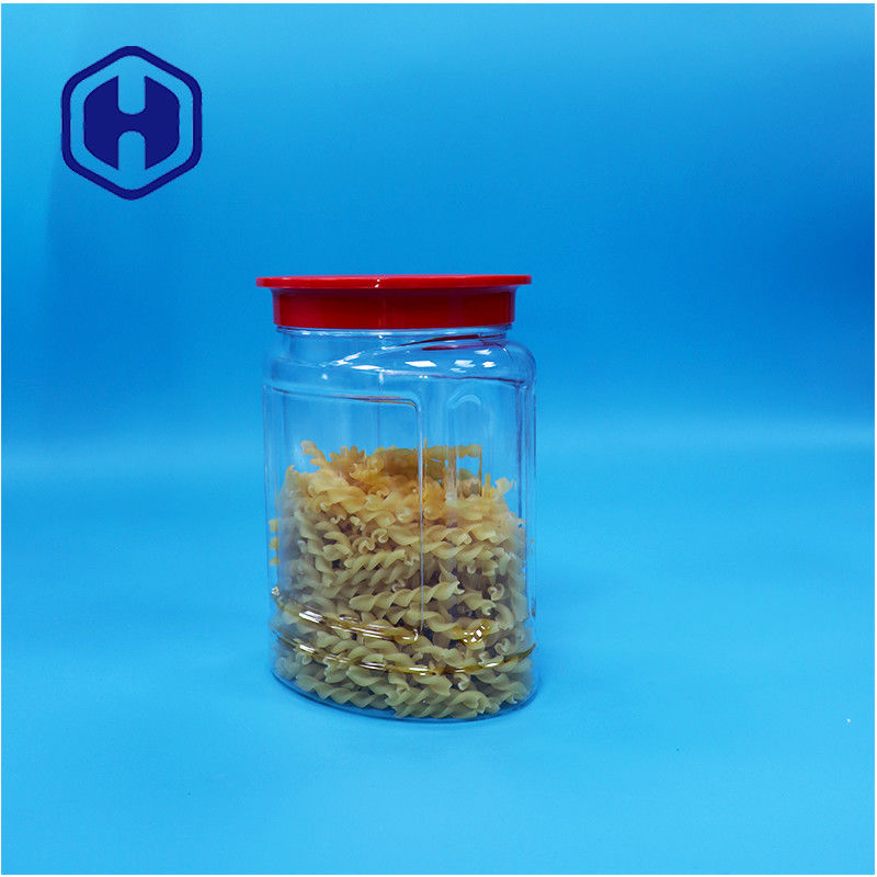 Ovale vorm helder Plastic noten snoep peper koekjes babyvoedsel Jar schroef deksel