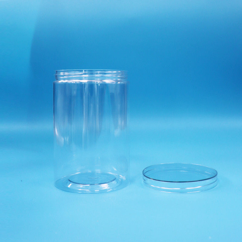35.5oz Food Grade Food Candy Nuts Duidelijk Cylinder Ronde PET Plastic Jar Duidelijk Schroefdeksel