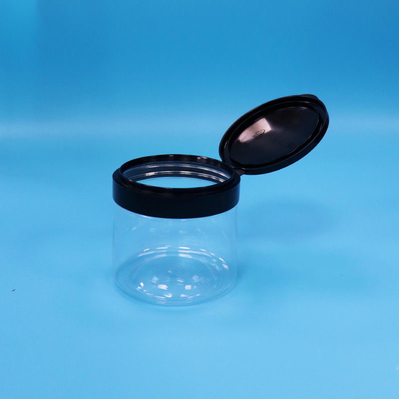 Voedingsmiddelenkwaliteit Transparante kleine ronde Plastic Food Storage Jar Plastic Screw Top Lid