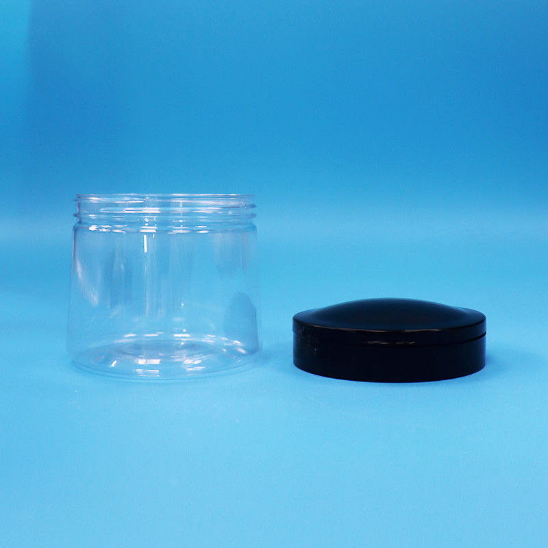 Voedingsmiddelenkwaliteit Transparante kleine ronde Plastic Food Storage Jar Plastic Screw Top Lid
