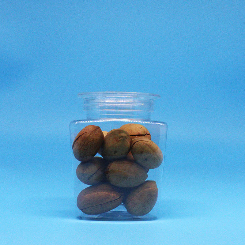 Koekjes Voedsel Zoetgoed Voedselkwaliteit Doorzichtige driehoek Vorm PET Plastic Doorzichtige pot Doorzichtige deksel