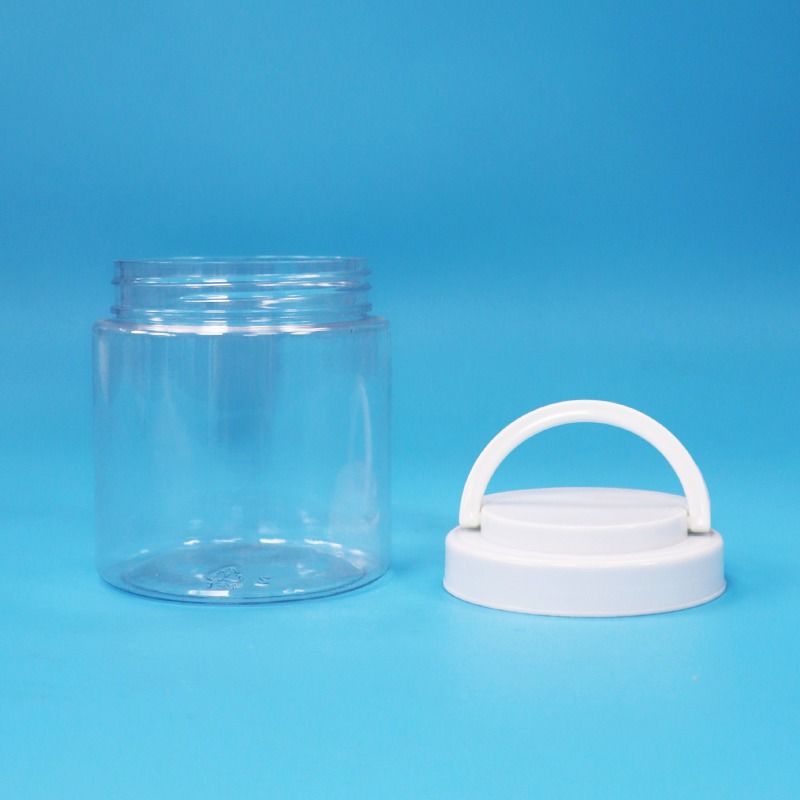 Gemakkelijk Open Transparante Ronde Babyvoeding Zaden Noten Snoep Plastic PET Potten Schroefdeksel