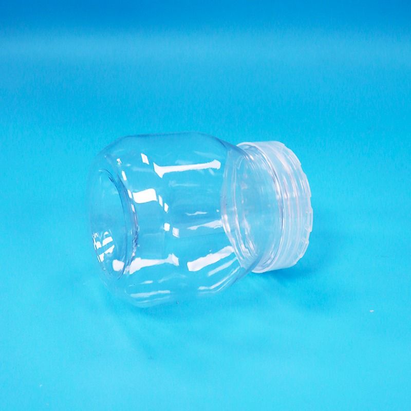 Kleine Lege Snoepkoekjes Transparante PET Plastic Pot Schroefdop Voedselkwaliteit Bpa Vrij
