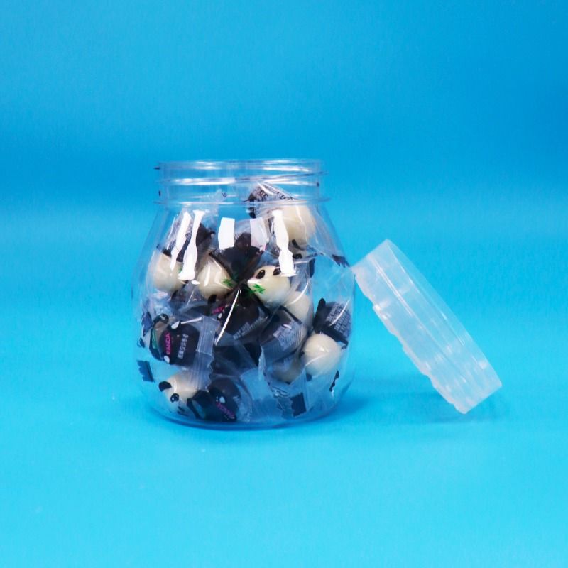 Kleine Lege Snoepkoekjes Transparante PET Plastic Pot Schroefdop Voedselkwaliteit Bpa Vrij