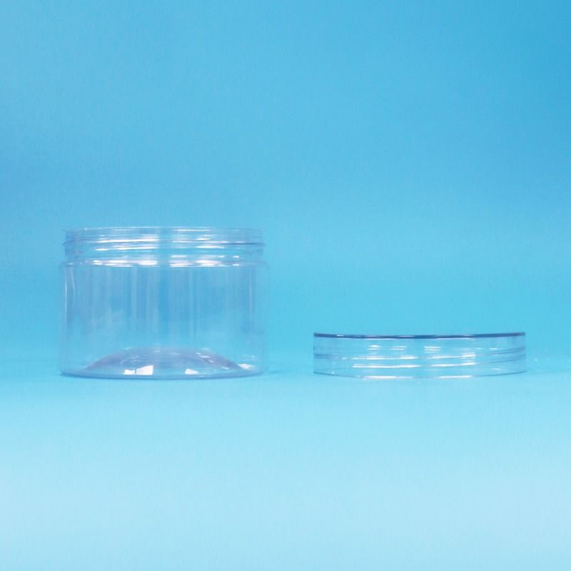 Transparante, gemakkelijk te openen cilindervormige plastic PET-pot met schroefdeksel voor gedroogd fruit, snoep en koekjes