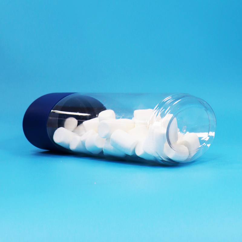 Voedselveilige ovale, doorzichtige plastic PET koekjes-, noten- en snoepjespot met verzegelde deksel