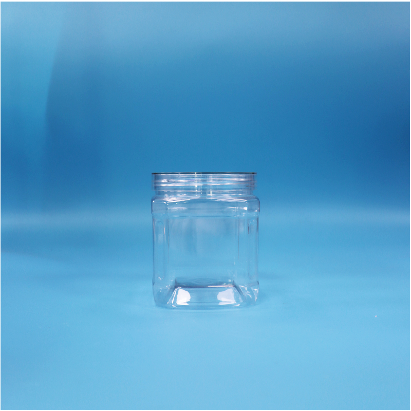 Transparante Vierkante 500 ml PET Pot voor Gedroogde Vijgen, Kokosvlokken, Meidoornreepjes