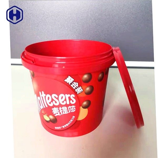 De Chocoladekoekjes van de voedsel Veilige IML Emmer 1340ml Kleurrijke Verpakking