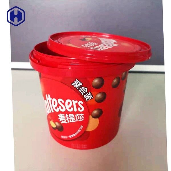 De Chocoladekoekjes van de voedsel Veilige IML Emmer 1340ml Kleurrijke Verpakking