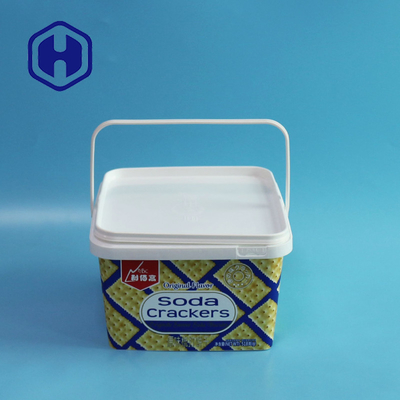 Leeg Snackkoekje 3L die Vierkante Plastic Doos met Dekselhandvat verpakken