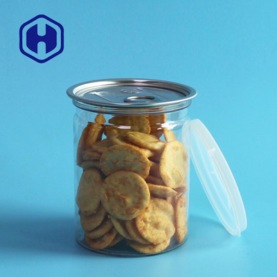 Plastic HUISDIER van Eoe van het cachou kan het Koekjes Ingeblikte Voedsel Transparant met Aluminiumdeksel 335ml