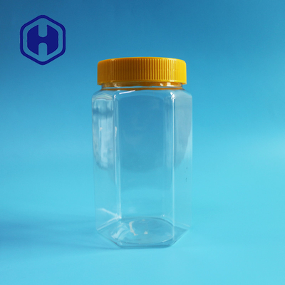 Bulk van de de Verpakkingskruik van 670ml Transparante Plastic de MondVoedsel voor huisdieren Hexagon Brede Verpakking
