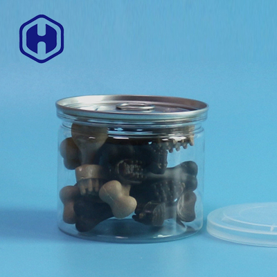 Transparante PET-plastic blik met gemakkelijk open einde voor droge voedselsaus en specerijen