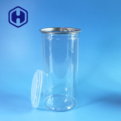 1380 ml popcornbonen helder PET blik met brede mond voor moeiteloos vullen en uitdelen