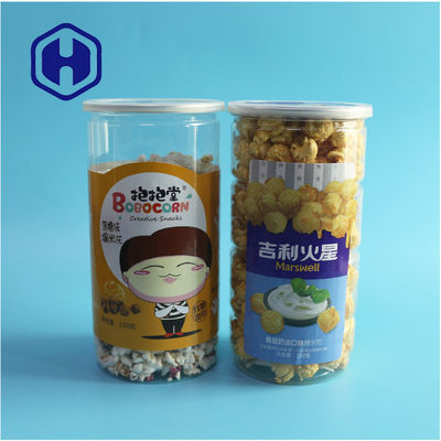 China Fabrikant popcorn 1400ml cilindrische recycleerbare PET kan lekbestendig