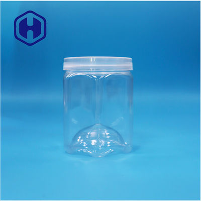 Hexagonale unieke plastic pot met schroefdeksel en golvende bodem