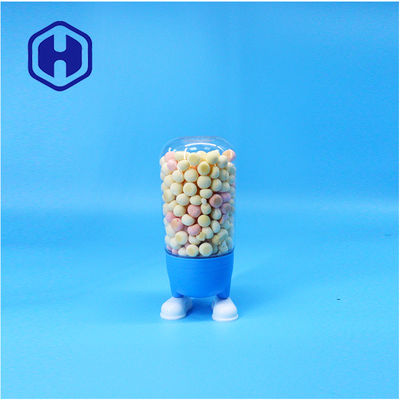 Cartoon-vormige kindvriendelijke PET Lollipop Candy Sugar Cookies Jar Fancy Schroefdeksel