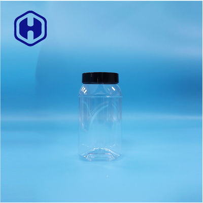 Driehoekige unieke vorm Voedselopslag PET Marshmallow Plastic Jar Schroef Top Deksel