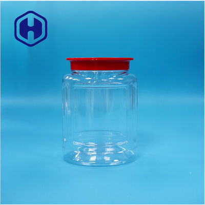 Ovale PET Plastic Nuts Bonbons Peper Koekjes Koekjes Gedroogd Voedsel Jar Schroef Top Deksel