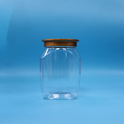 Goede kwaliteit babyvoedsel helder plastic PET voedselopslag snoep koekjes pot zegel deksel
