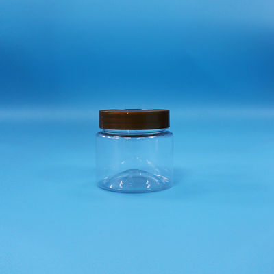 Goedkope kleine snoepjes doorzichtige PET ronde plastic potten voedselkwaliteit schroefdeksels