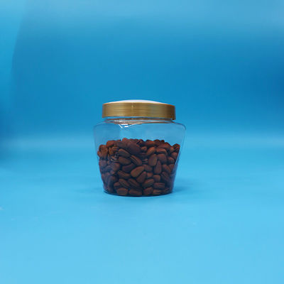 Plastic PET voedselkwaliteit brede mond transparante koekjes snoeppot met schroef plat deksel