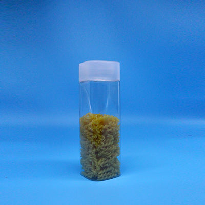 Breedmond 600 ml Snack Food Candy Doorzichtige Vierkante PET Plastic Jar Platte deksels