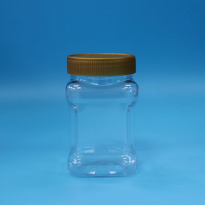 Unieke vorm Goed luchtdicht Transparante PET Candy Plastic Food Grade Jar Schroefdeksel