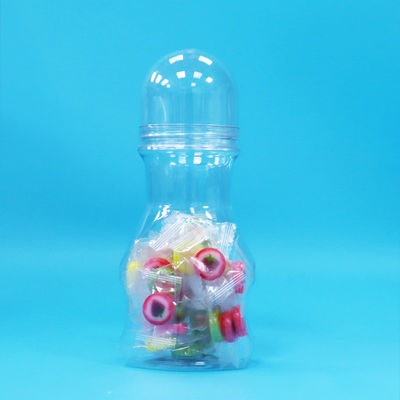Nieuwe vorm Ontwerp Kindervoedsel Hard Candy Schroefdeksel Helder Plastic PET Food Grade Jar