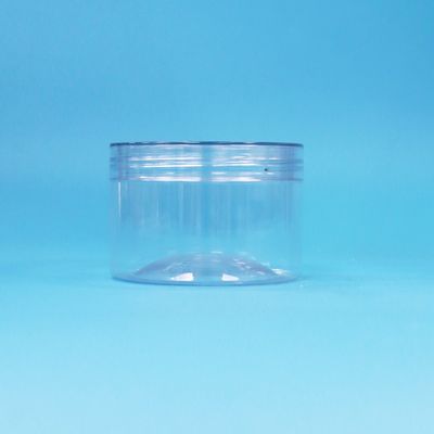 Transparante, gemakkelijk te openen cilindervormige plastic PET-pot met schroefdeksel voor gedroogd fruit, snoep en koekjes