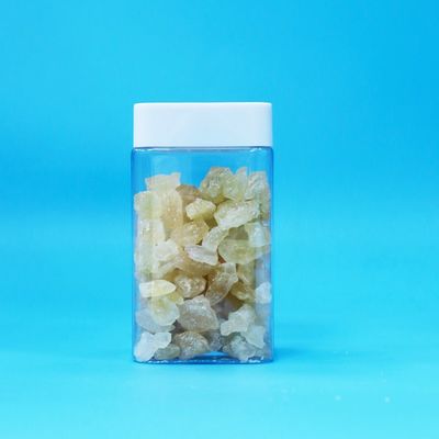 Bpa-vrije vierkante luchtdichte witte schroefdeksel heldere PET-kunststof opslag snoep pot
