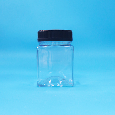 Luchtdicht BPAvrij Transparent Vierkante Grip PET Plastic Candy Cookies Nut Packaging Jar