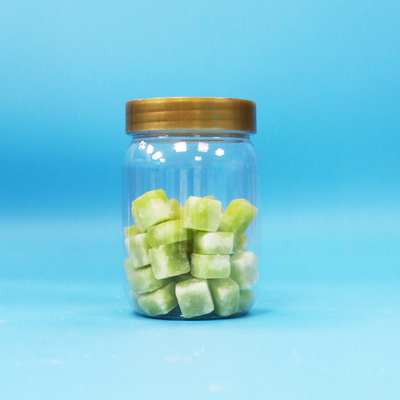 PET helder schroef bruin deksel voedselkwaliteit ronde cilinder lollypop koekjes plastic pot
