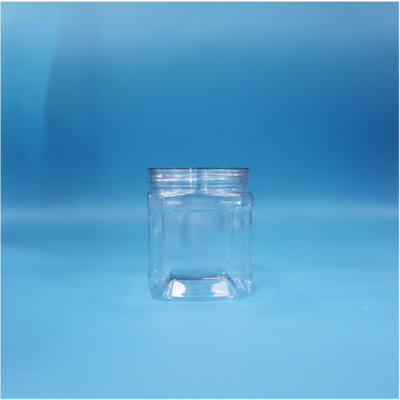 Transparante Vierkante 500 ml PET Pot voor Gedroogde Vijgen, Kokosvlokken, Meidoornreepjes