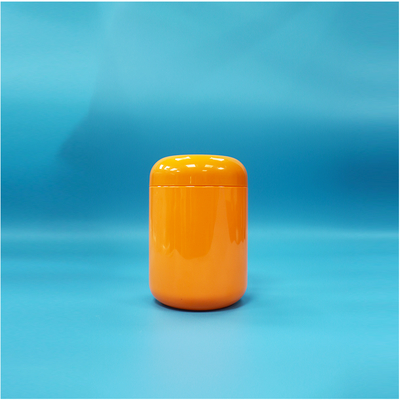 1000 ml ronde oranje plastic pot voor granen en sesampoeder van walnoot met meerdere granen