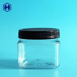 De duidelijke Kruiken van de HUISDIEREN Plastic Greep blikten Vierkante Plastic Kruiken met Deksels 420ML 14OZ in