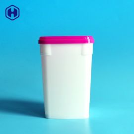 De witte Voedsel Dozen van het de Dekkingsglb Plastic Koekje van de Verpakkings Plastic Container 690ML pp
