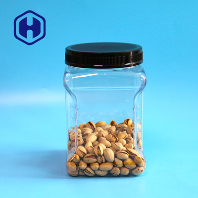 64oz het inblikken van de Vierkante Brede Container van de het HUISDIERENgreep van Mond Plastic Kruiken